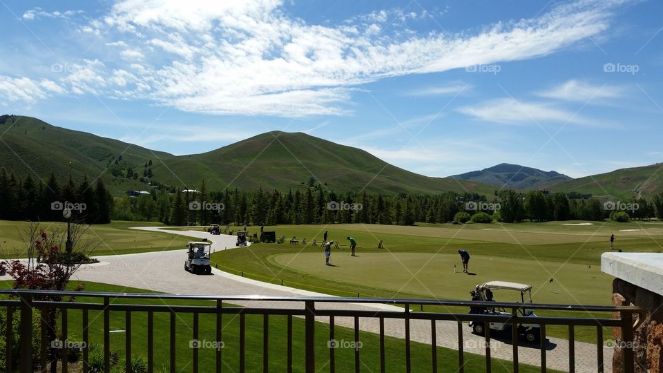 Sun Valley, Idaho. Golf course at Sun Valley,  Idaho