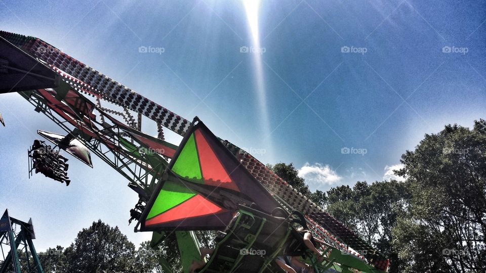 Carnival Fun. Cliff Hanger Amusement Ride