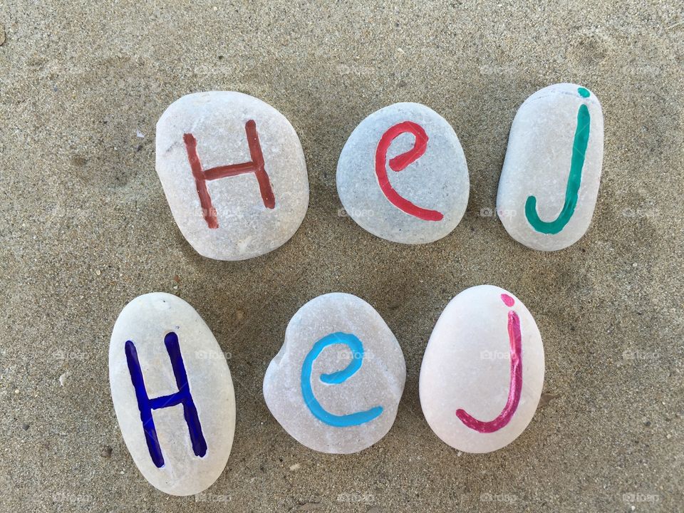 Hej, Hej, sweedish hello. Stones composition of the swedish hello, hej