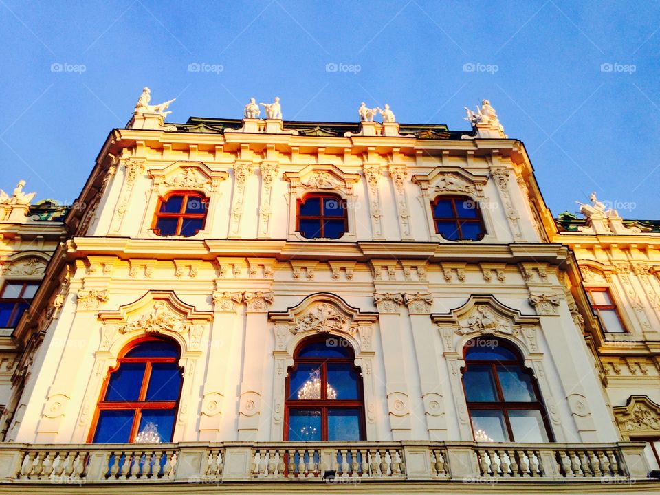 front belvedere palace. front building of belvedere palace