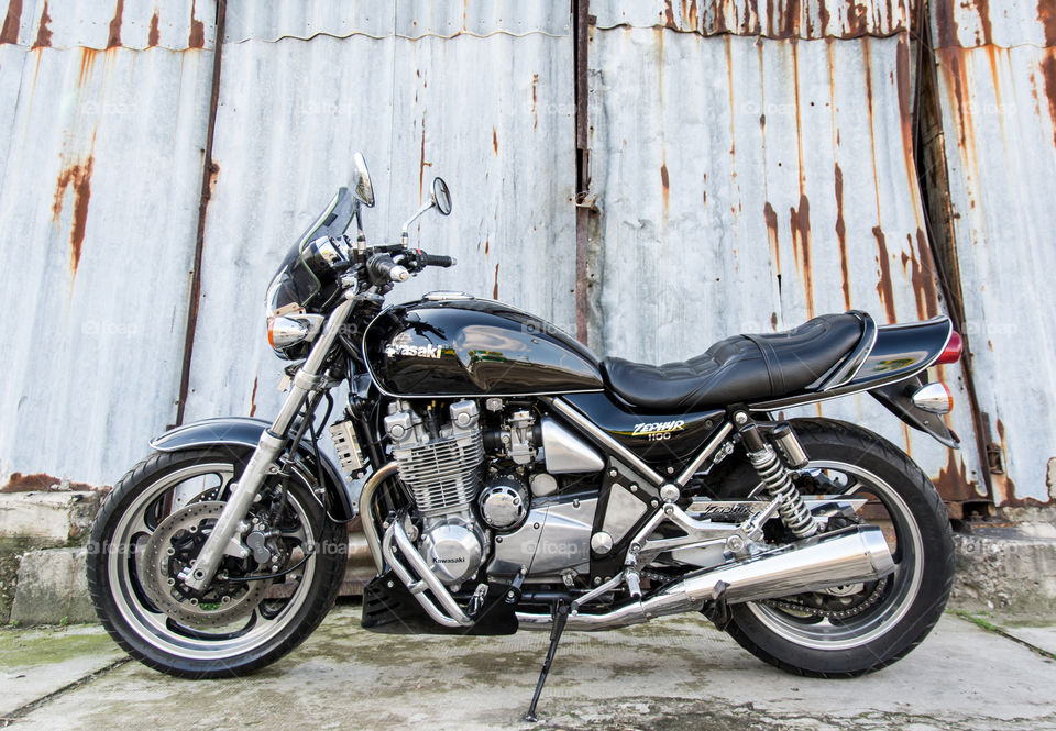 old vintage kawasaki motorcycle