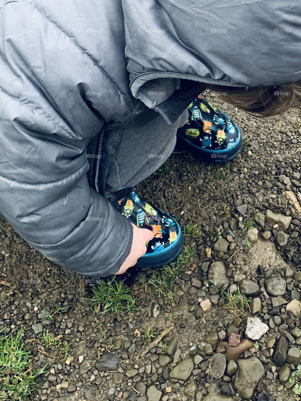 Child outside playing