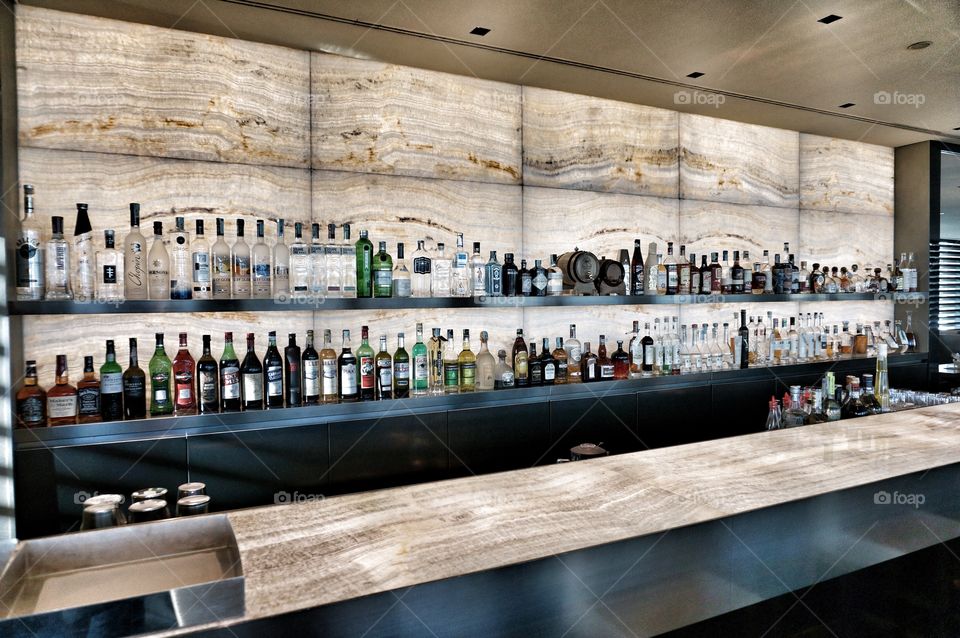 Bottles on Back Bar