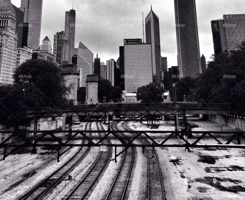 Chicago railroad system. City rail system