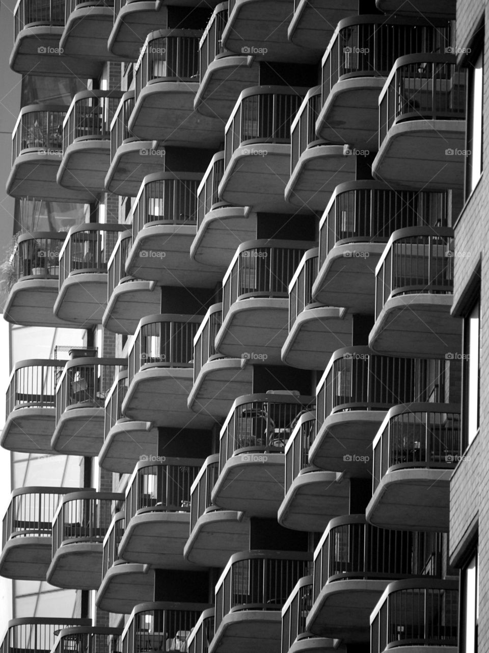 Balconies on a sky scraper