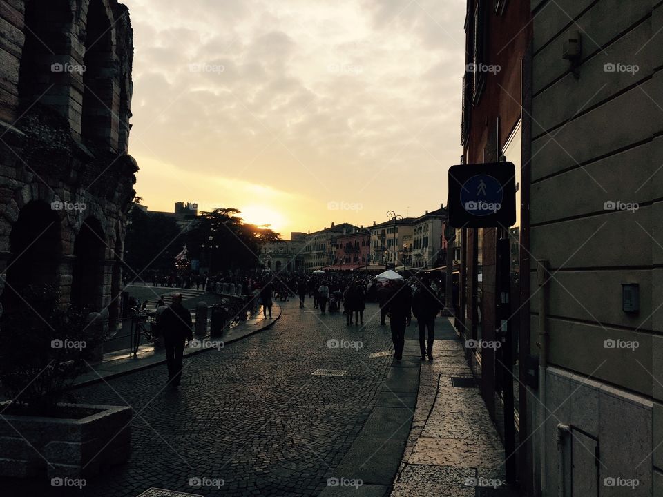 Verona piazza bra. Another day in Verona 