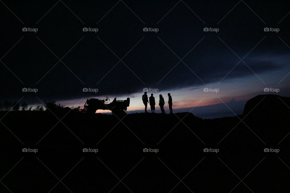 Sunset, Silhouette, Backlit, Sky, Evening