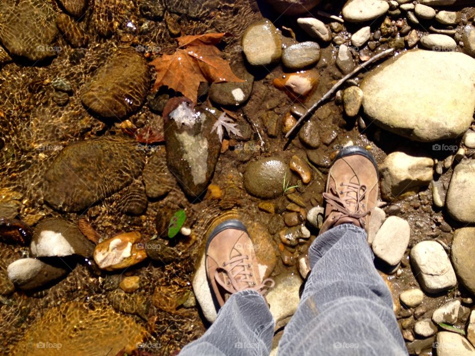 Walking along the creek 