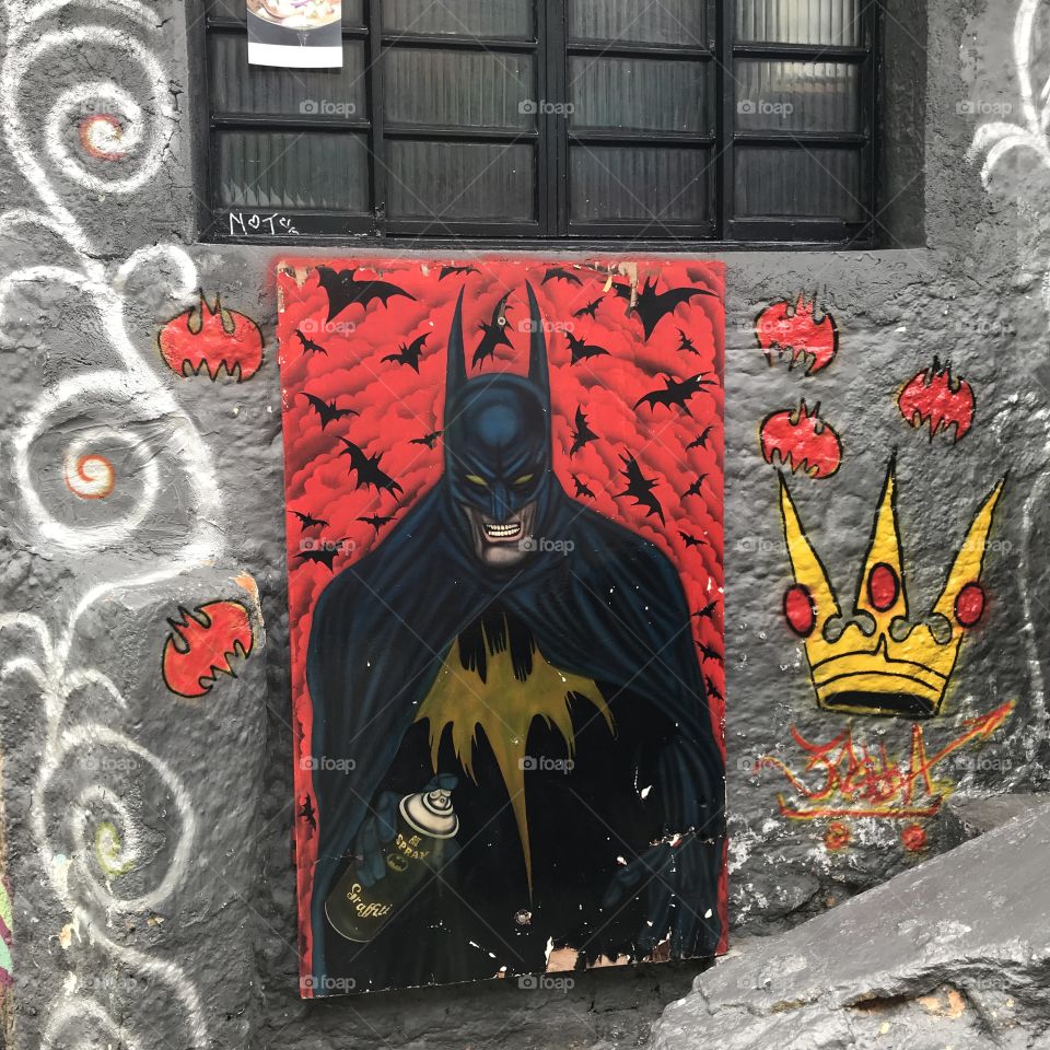 Street art Batman alley Brazil