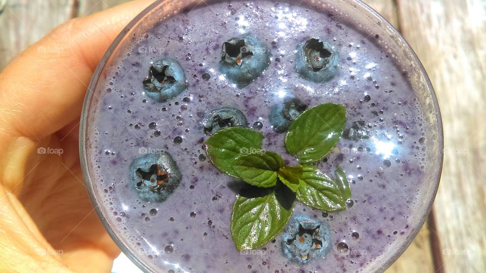 Blueberry Smoothie.