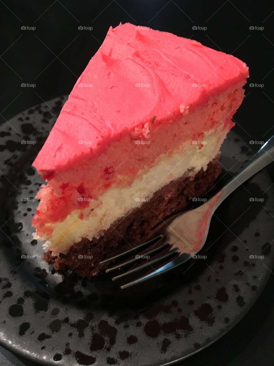 Neapolitan Slice of Cake