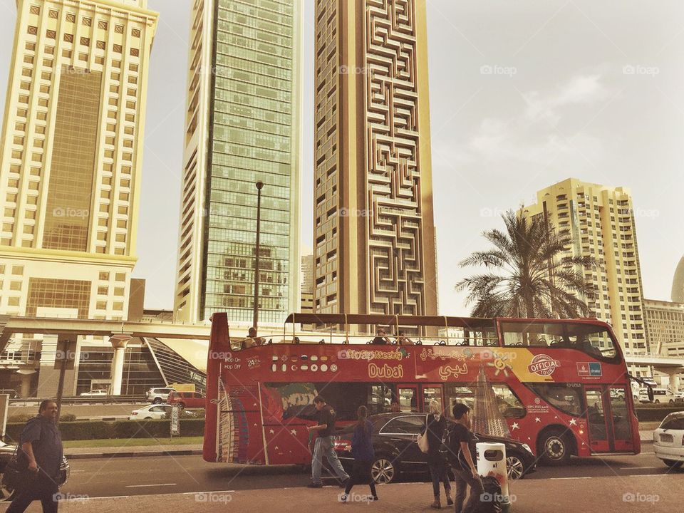 Dubai tour bus