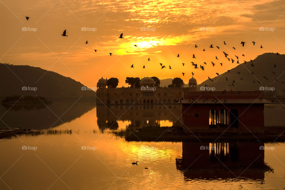 Jal mahal (man sagar lake) at Jaipur India