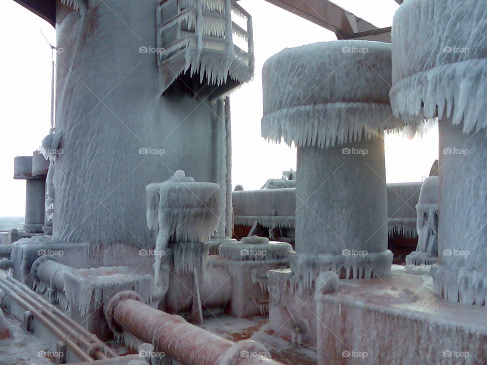 Ice on ship(Norway @ -18°c) Freezing 😱