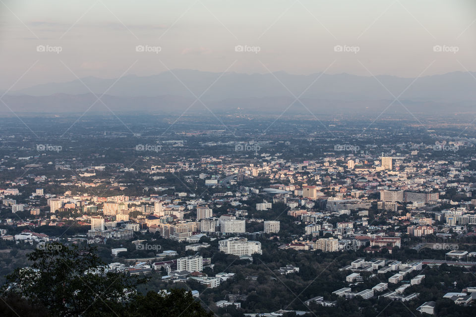 Chiang Mai city from above