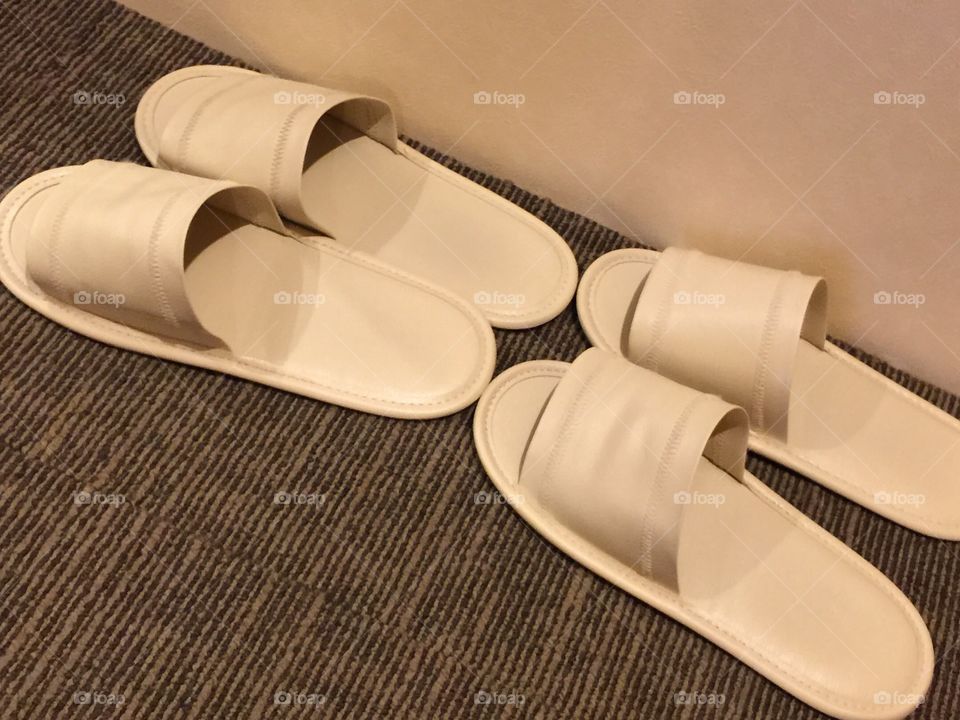 Japanese hotels provide complementary slippers for their guests