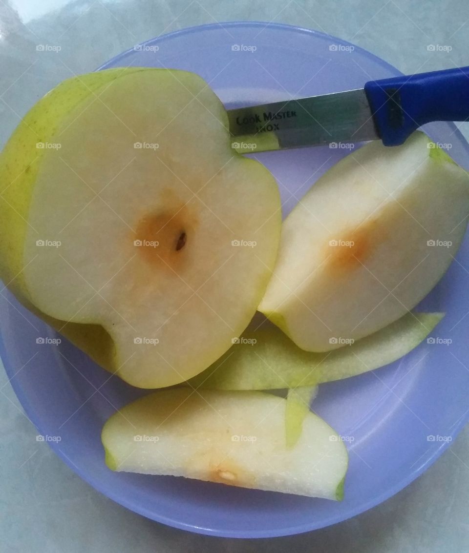 fruit and knife