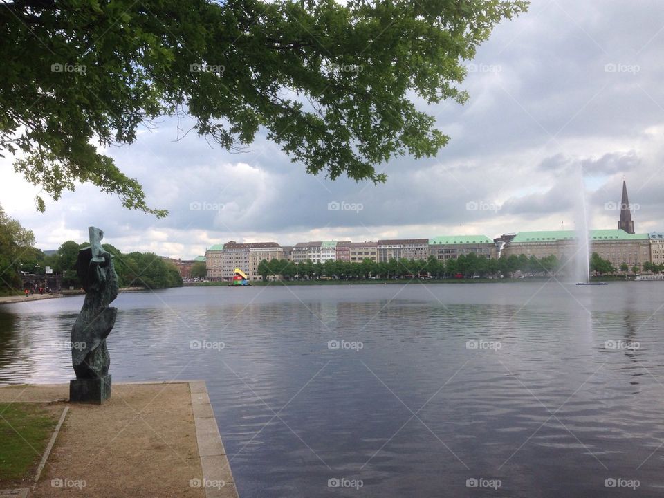 Lake in the City Hamburg 