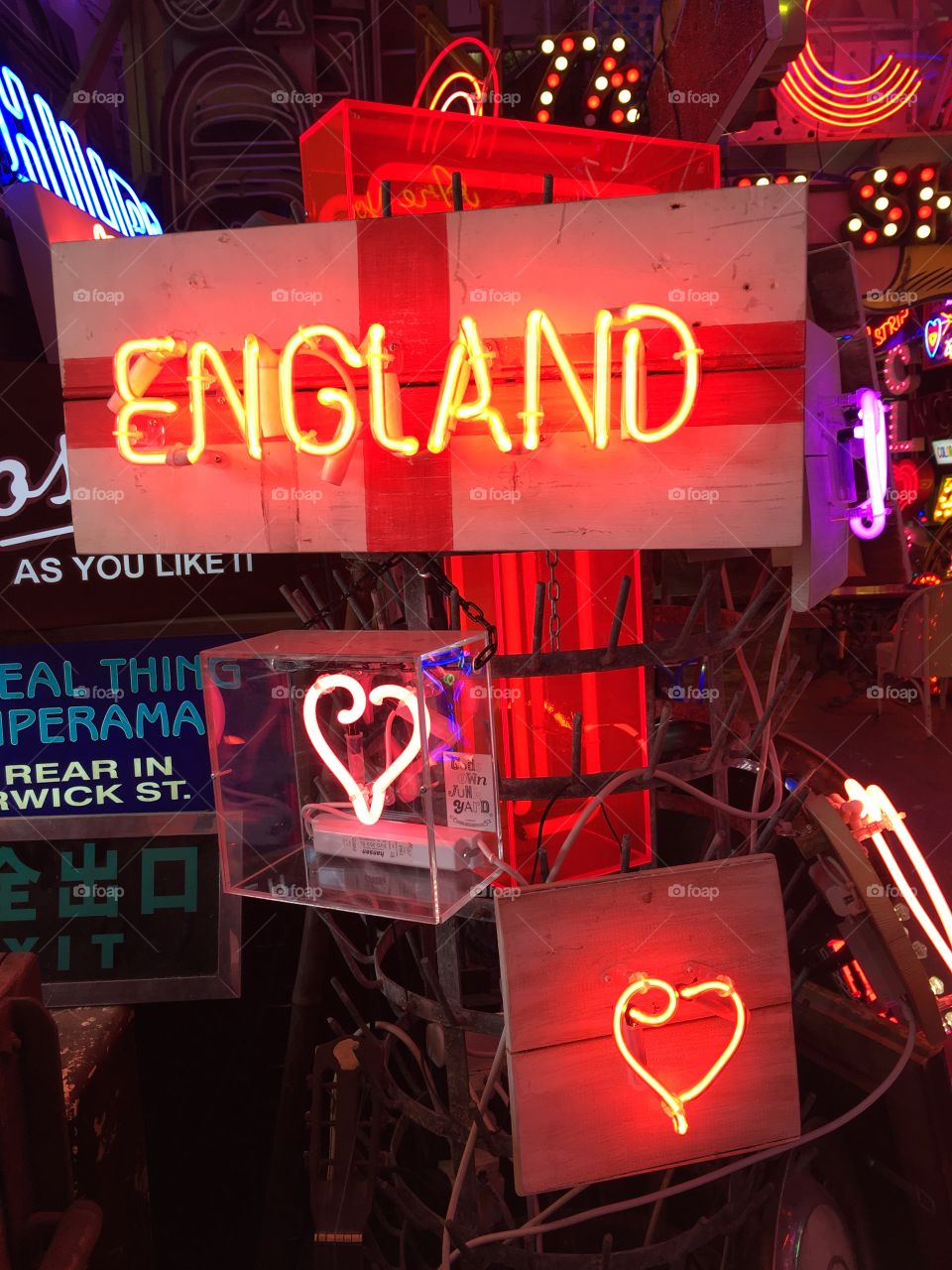 England sign in neon