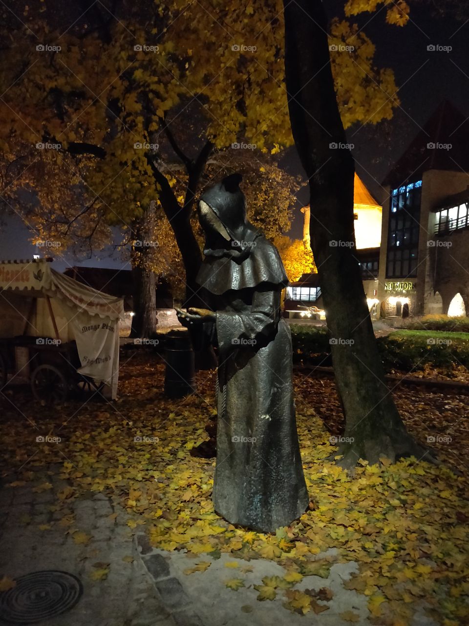 The Monk in Old town of Tallinn, Estonia