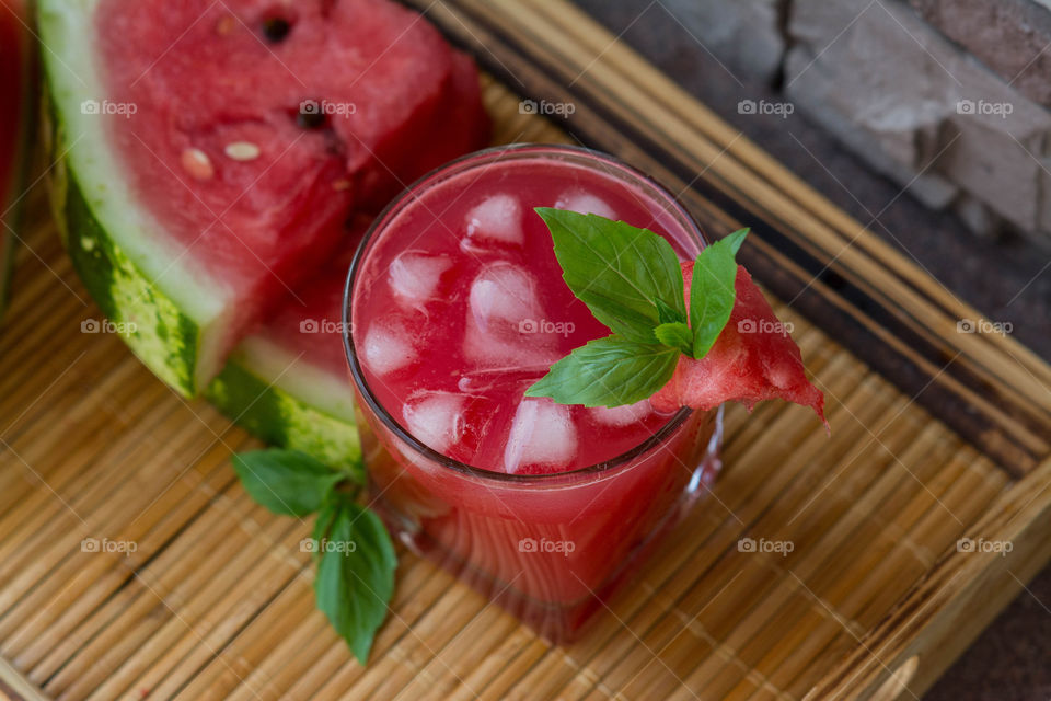 Fresh watermelon juice