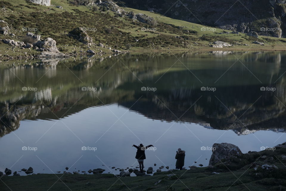 Nature#lake#greengrass#vegetation#reflect