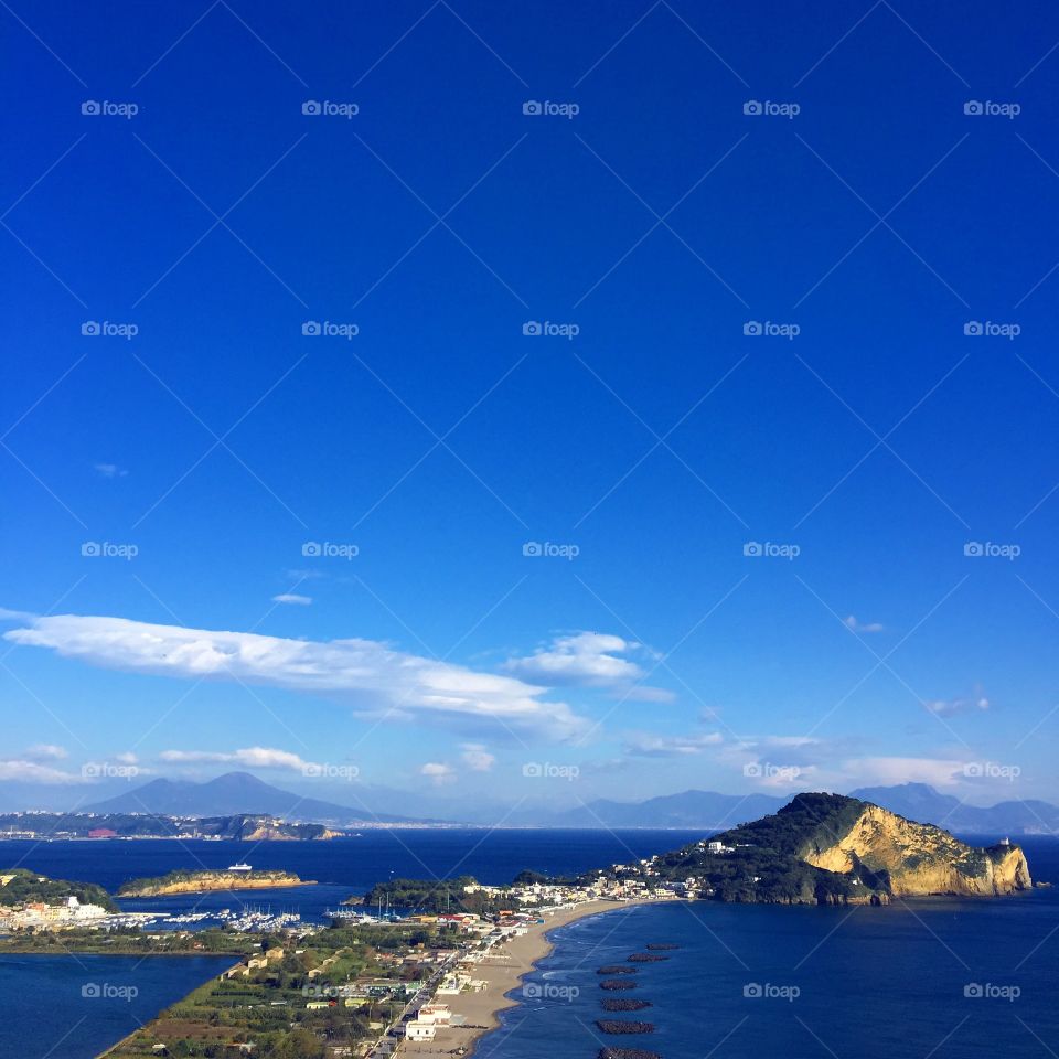 Scenic view of sea Naples