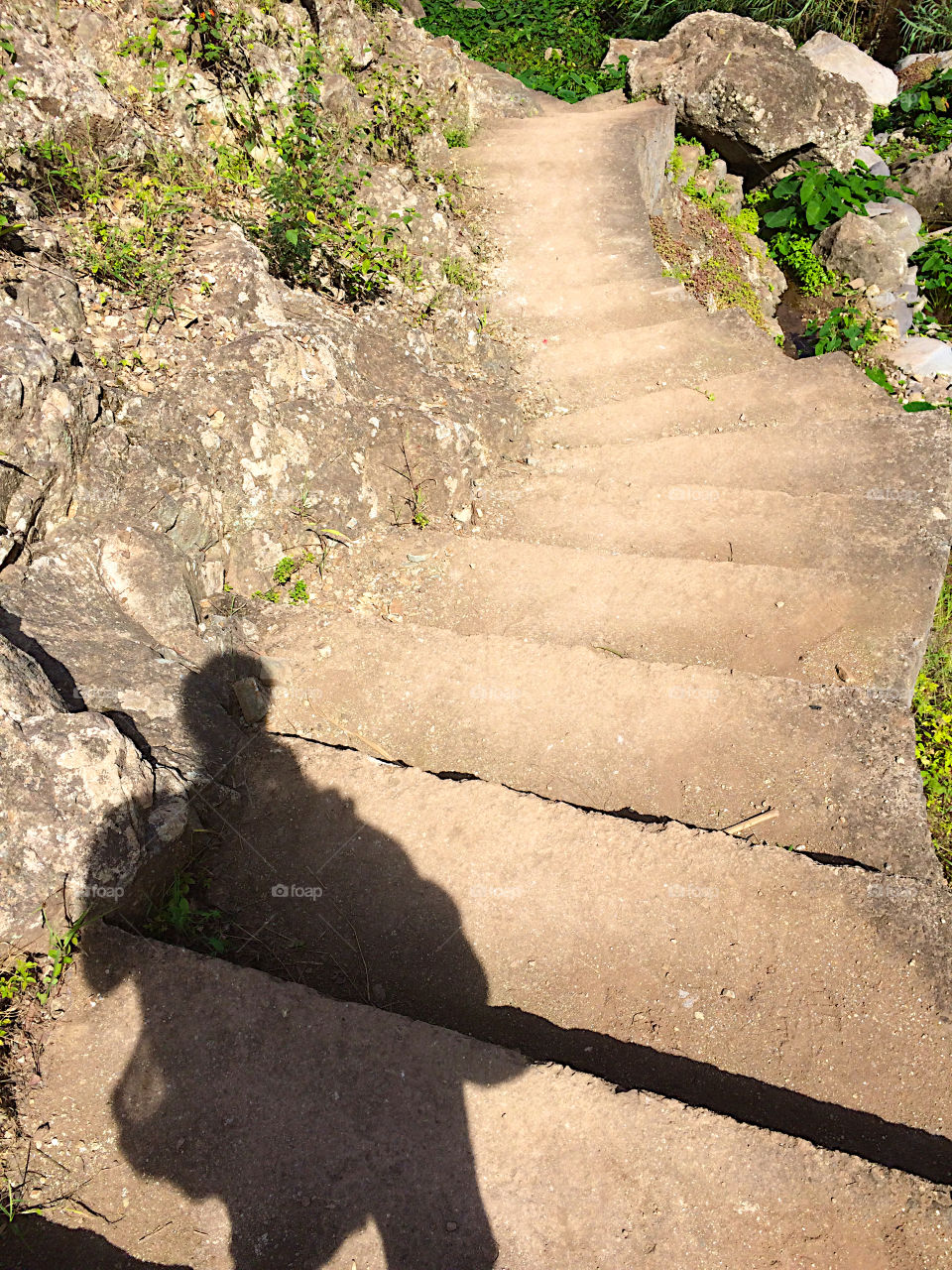 Hiking down the mountains in Cape Verde