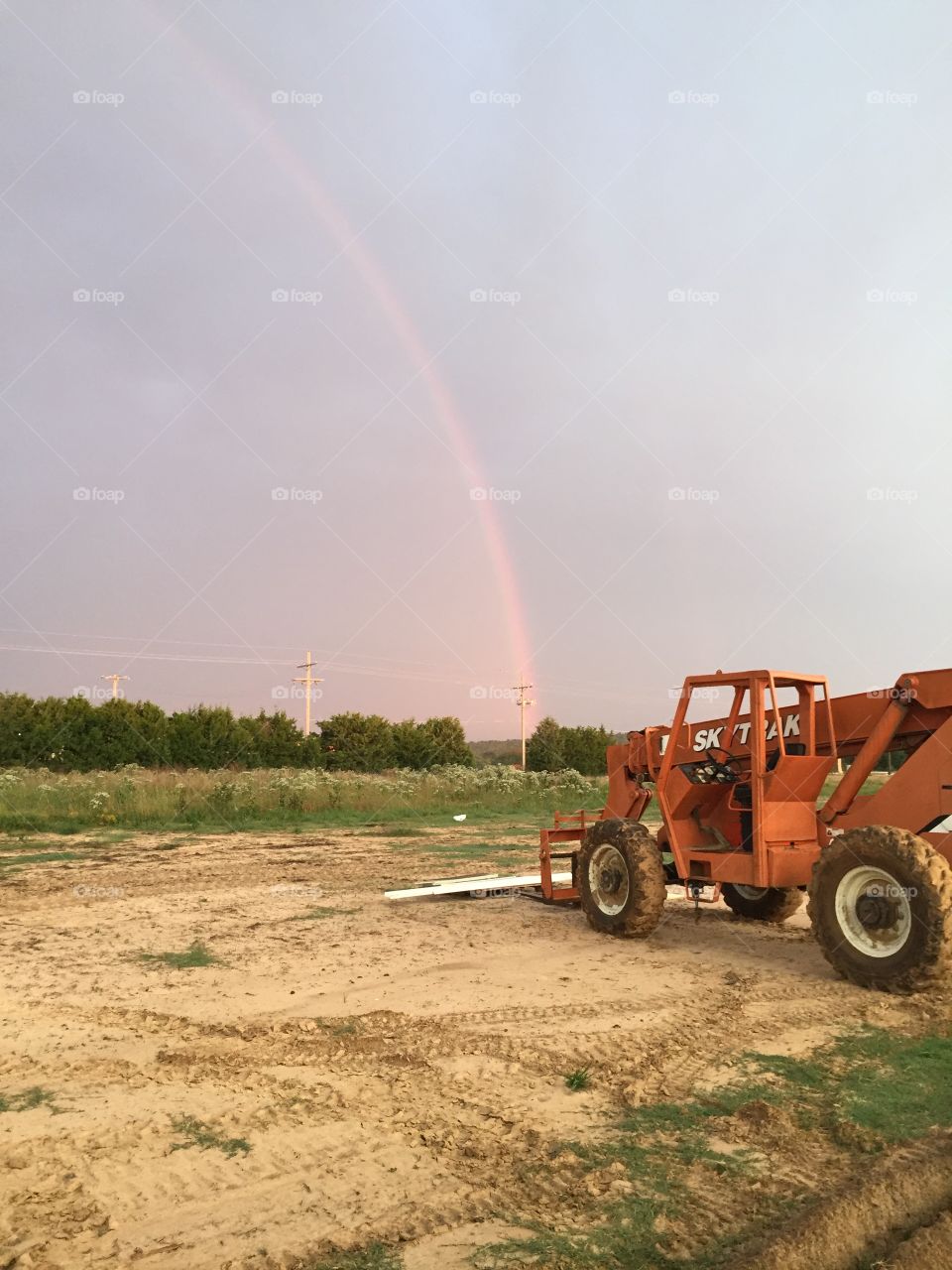 Rainbow. Rainbow on a construction project on Choctaw land in McAlester Oklahoma.