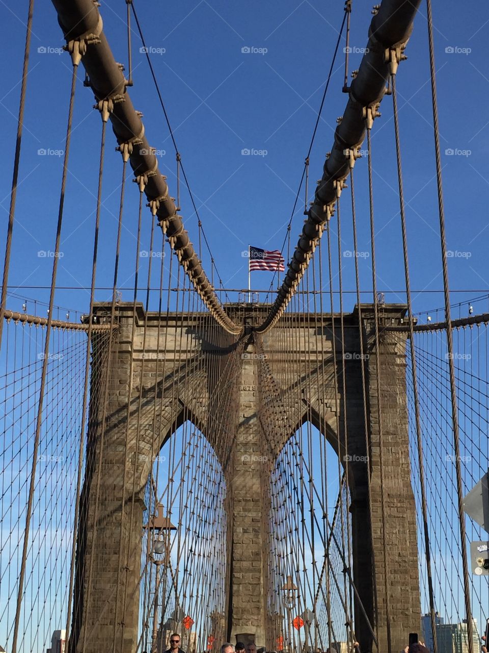 The Brooklyn Bridge.  