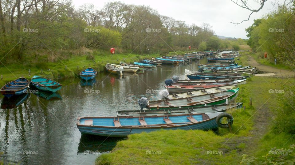 Western Ireland. Boats at Ross Castle National Park, Ireland