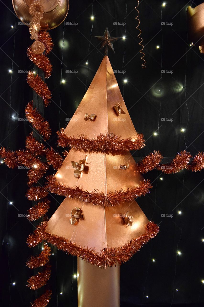 Golden Christmas tree