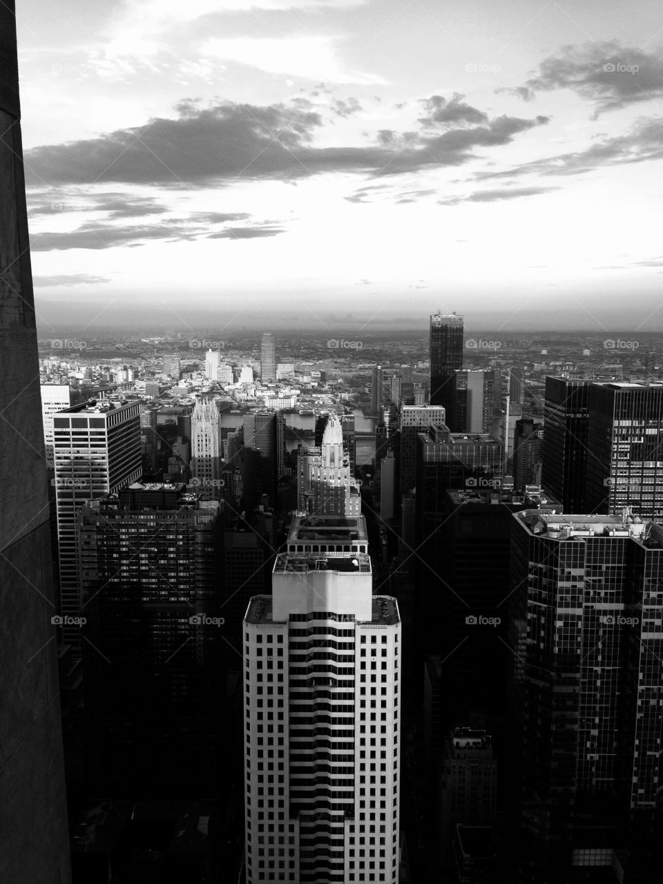 New York skyline architecture . Trip to New York 3 years ago, photo in the Top of the rock.