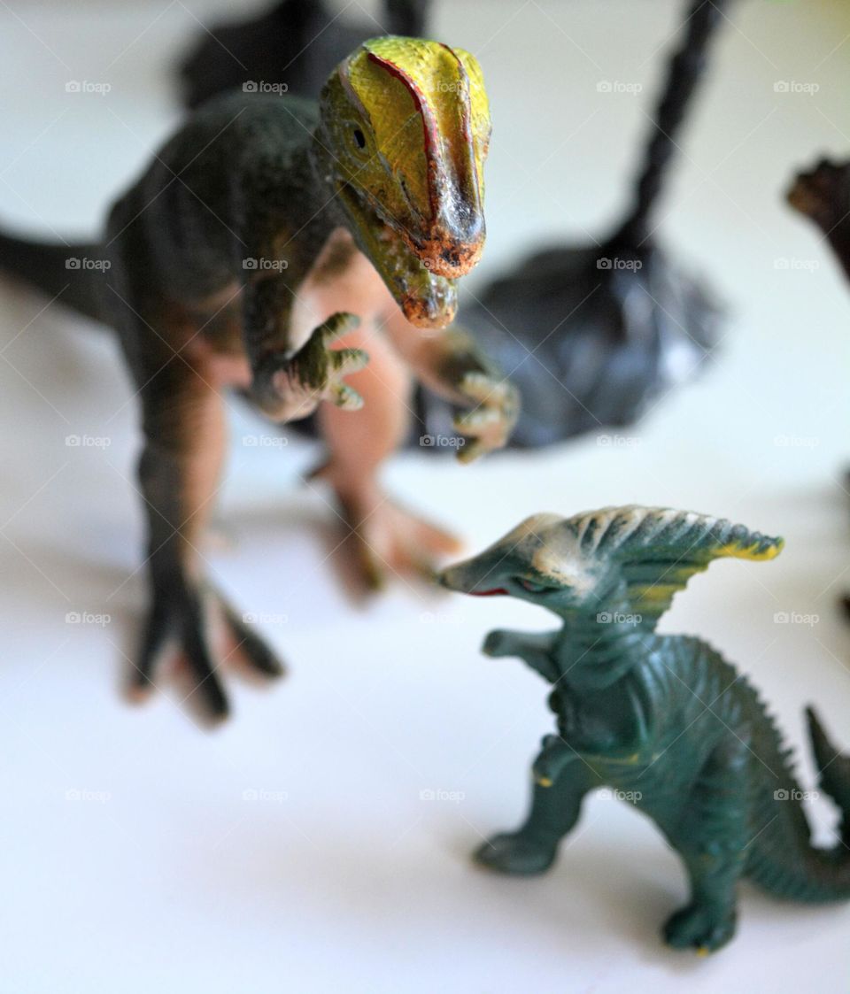 dinosaurs toys playing