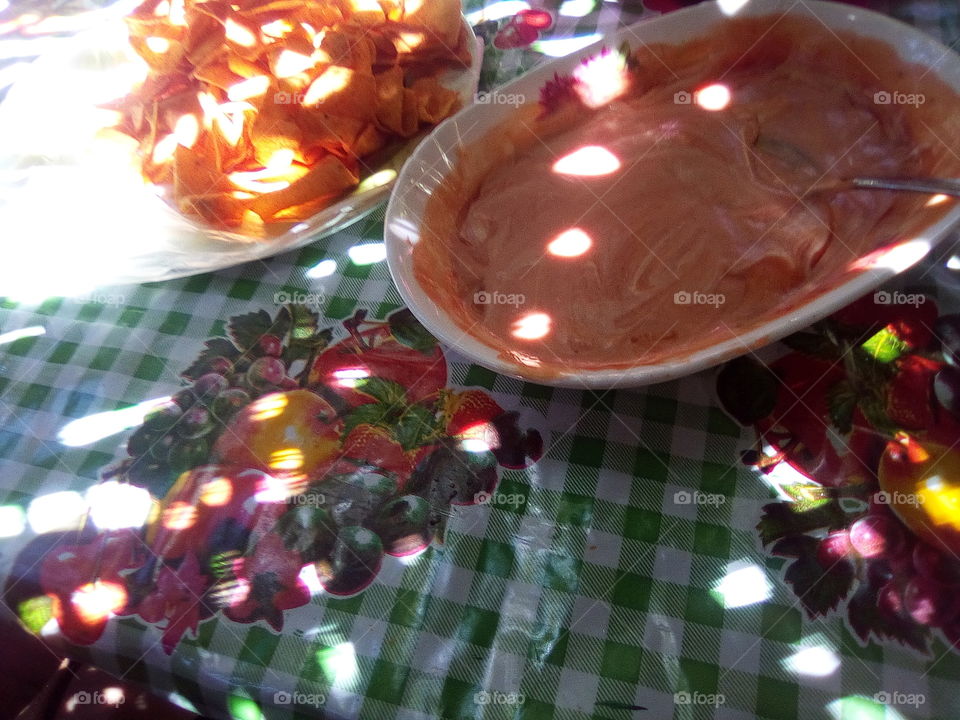These are the snacks in our family reunion last Black Saturday! It is delicious with the home made sauce.