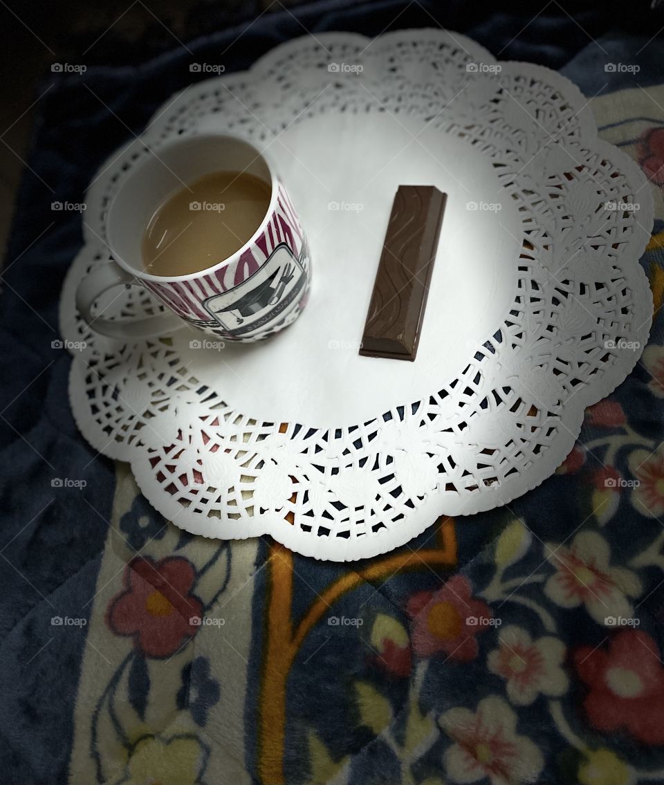 Chocolate with favorite coffee 🍫