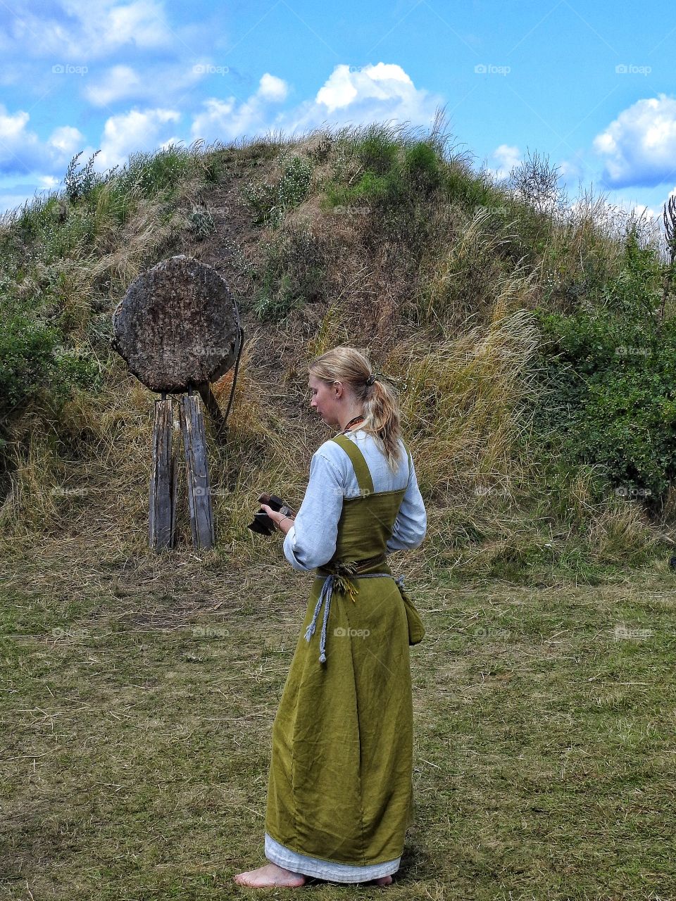 Woman with ax