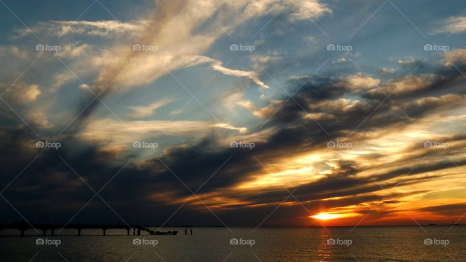 Amazing views polish sky and Baltic Sea
