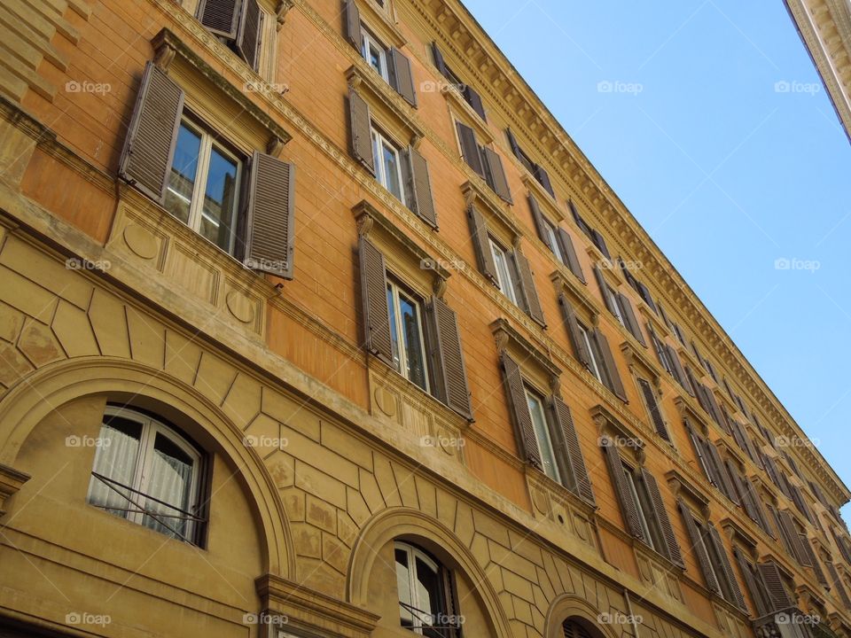 Apartments in Rome. Exterior of an apartment building in Rome, Italy