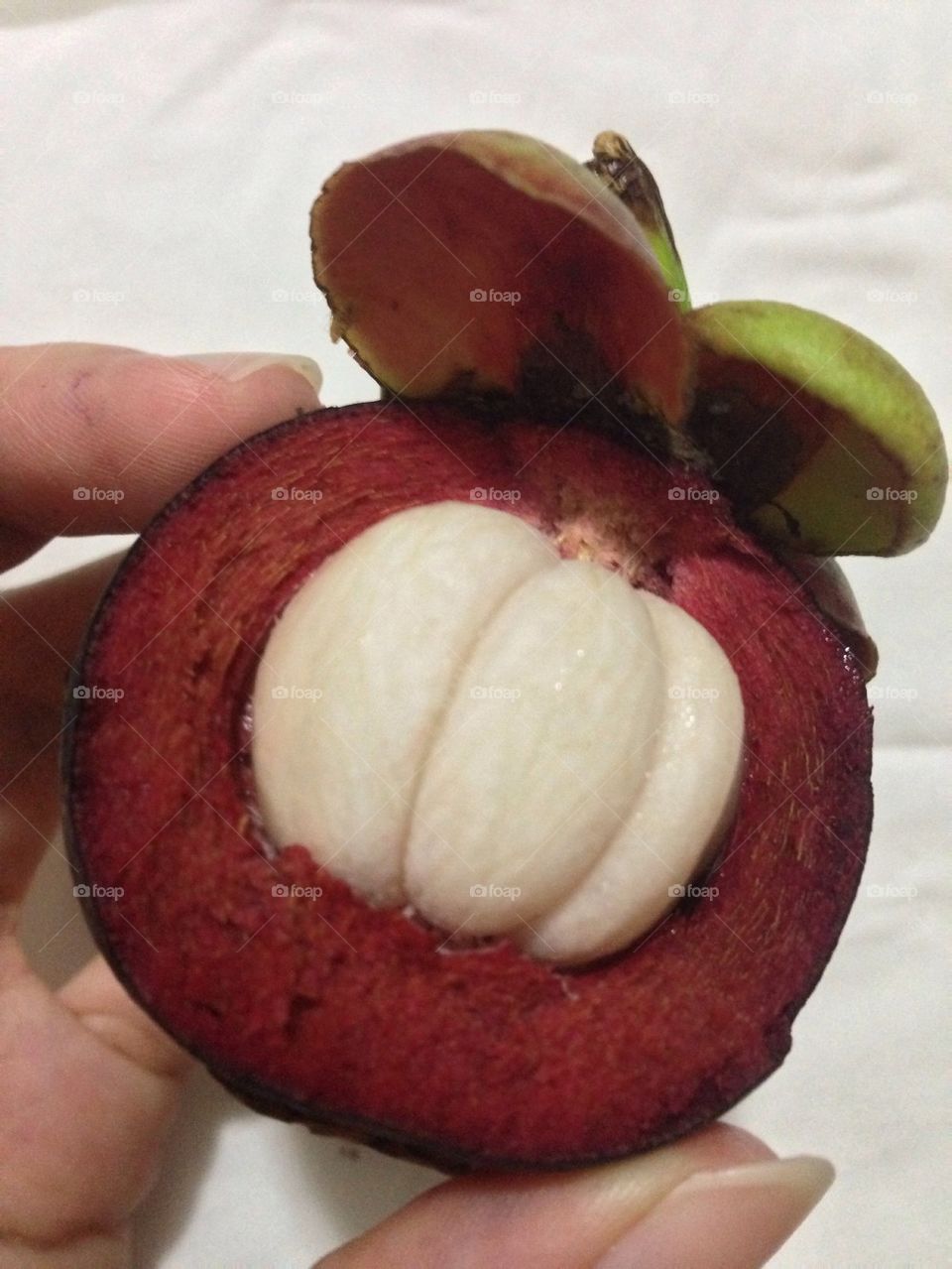 A look inside a mangosteen