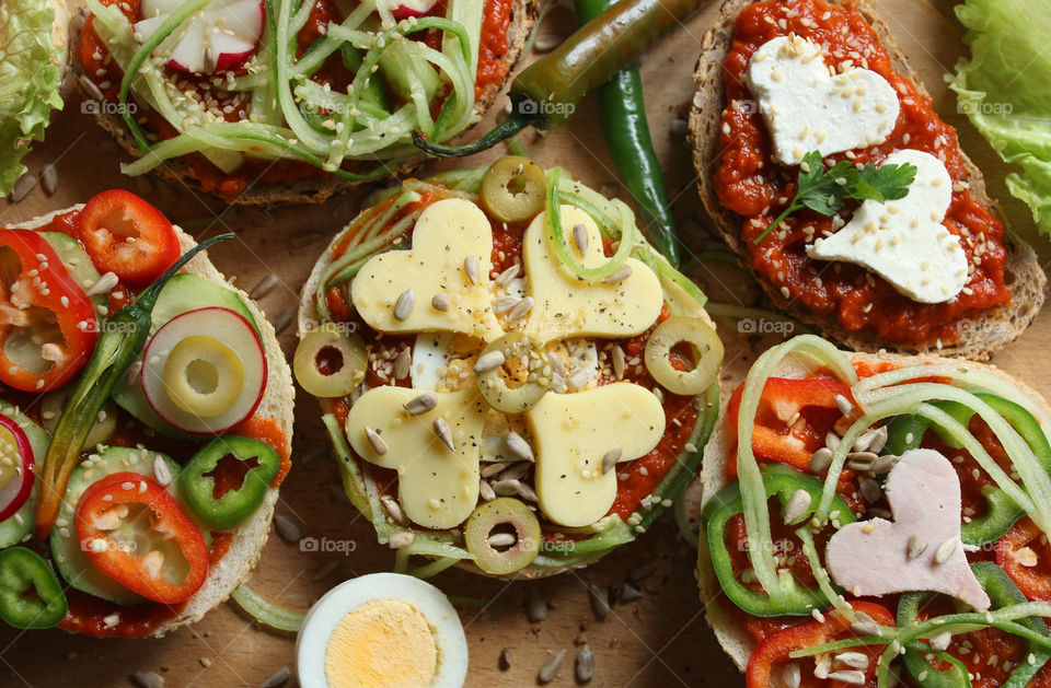 Bright, colorful, healthy and tasty sandwiches 1