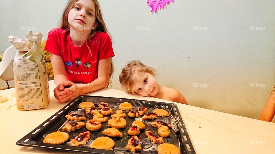 Making cookies with kids