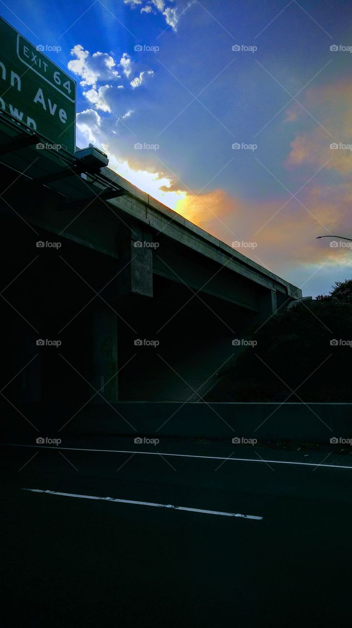 Cloudy Sunset Riverside