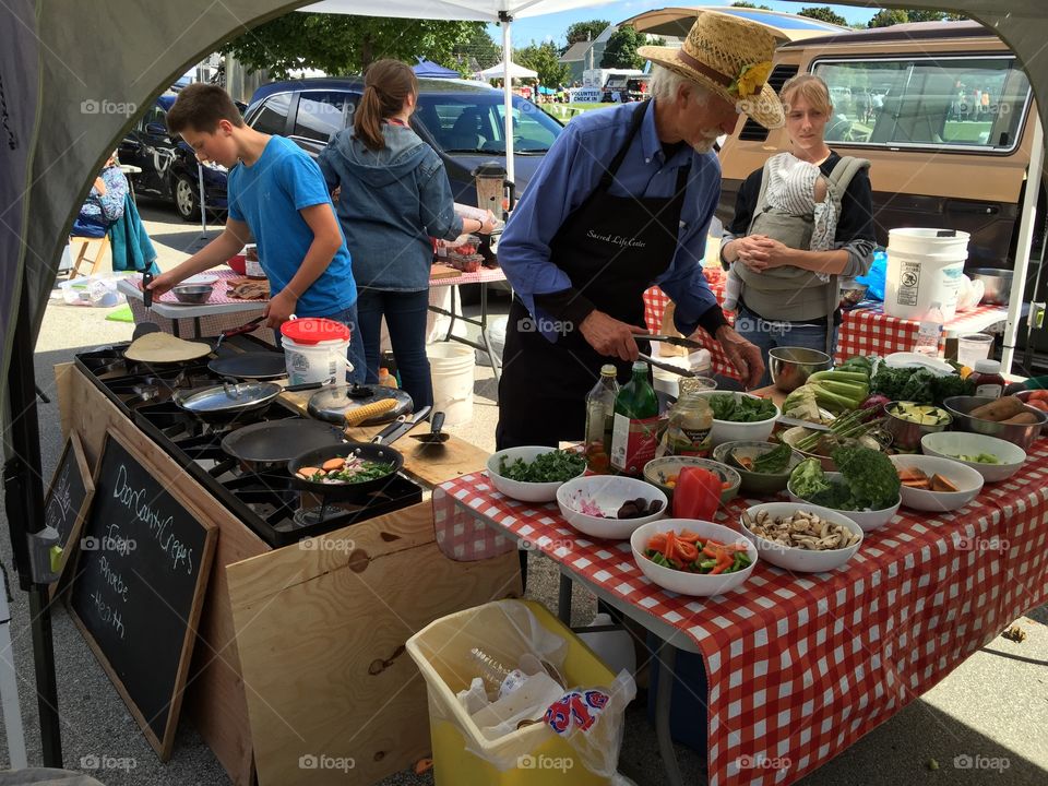 Crepe station. Harvest fest 