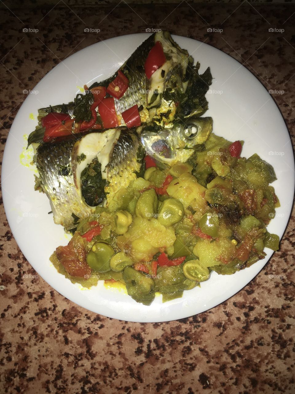 The fish casserole has become overcooked