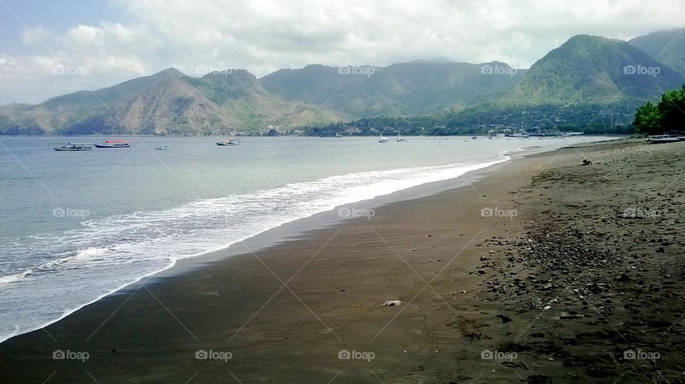 Beach view in the morning.