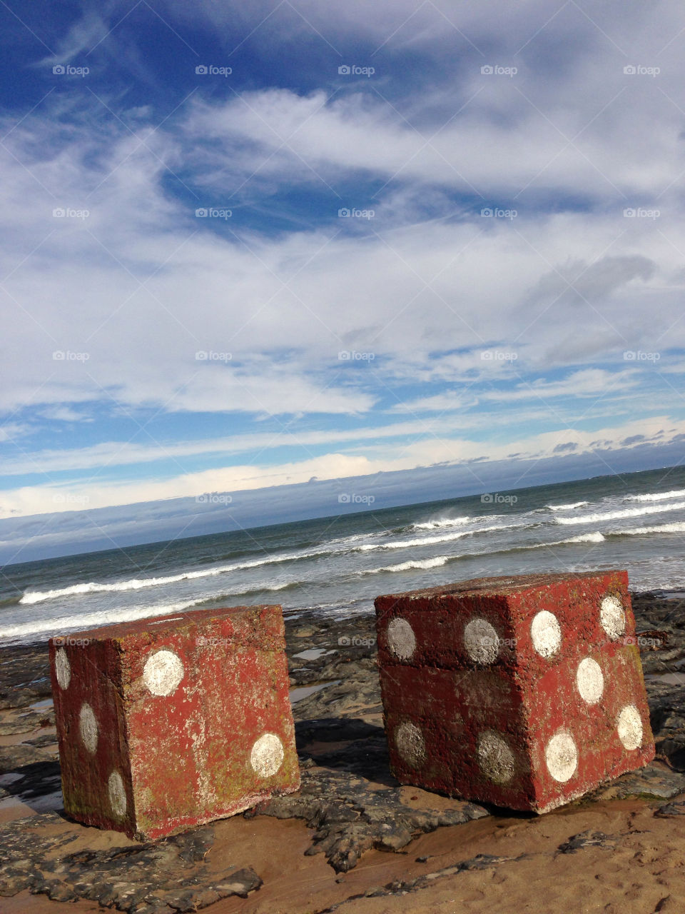 beach dice number 7 bamburgh by ianbeattie