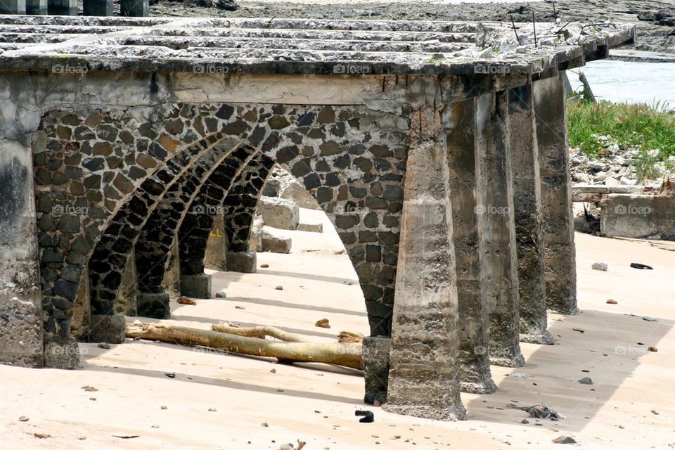 shadows old panama bridge brick by mmcook