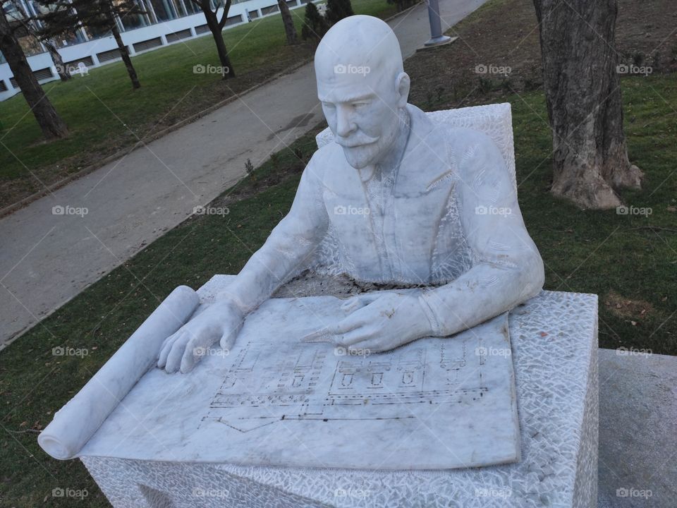 Nikolay Krasnov monument in Belgrade Serbia tribute to great architect