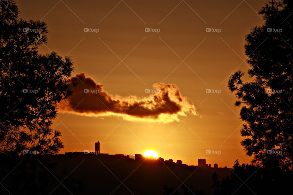 Last moments of the sunset .